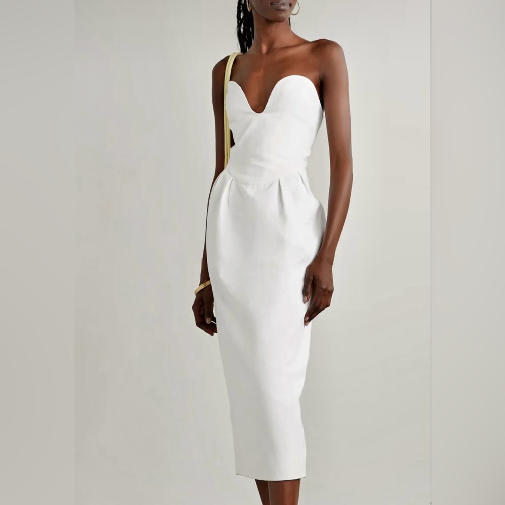 πΊπHPππΊ NWT Mara Hoffman Isla Midi Dress White - Picture 8 of 16